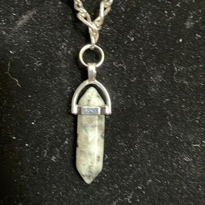 😀 NECKLACE 20” NWOT Hand Crafted Myself July 2022 Kiwi Jasper Crystal Beauty